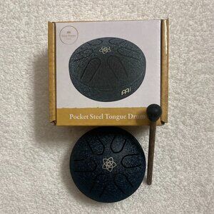 Meinl Sonic Energy Pocket Steel Tongue Drum - Navy Blue Venue Flower